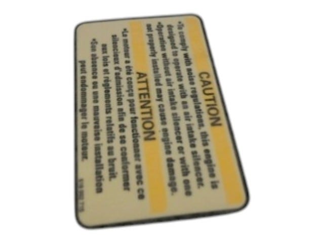 Fits 2008-2012 Ski-Doo Skandic SWT V800 YetiII / Skandic WT 550F YetiII Caution Decal AIR Intake, OEM Part # 516002715