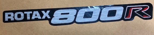 Fits Ski-Doo HOOD Decal Rotax 800R, OEM Part # 516003440