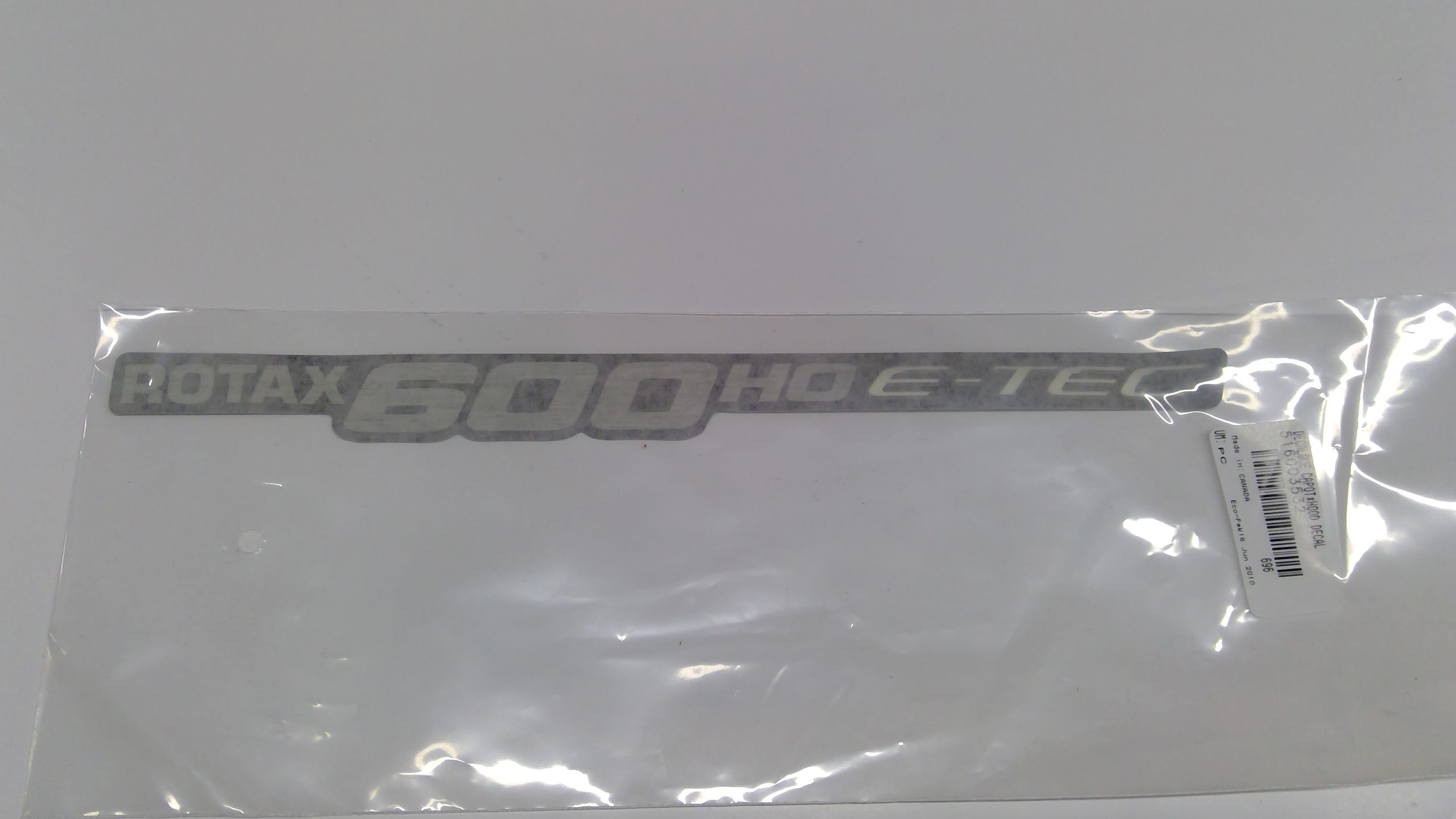 Fits Ski-Doo HOOD Decal Rotax 600 HO E, OEM Part # 516003532