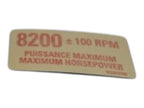 Fits 2009-2010 Ski-Doo Summit Everest 800R PTEK / Summit HillClimb Decal RPM Maximum Horsepow, OEM Part # 516004045