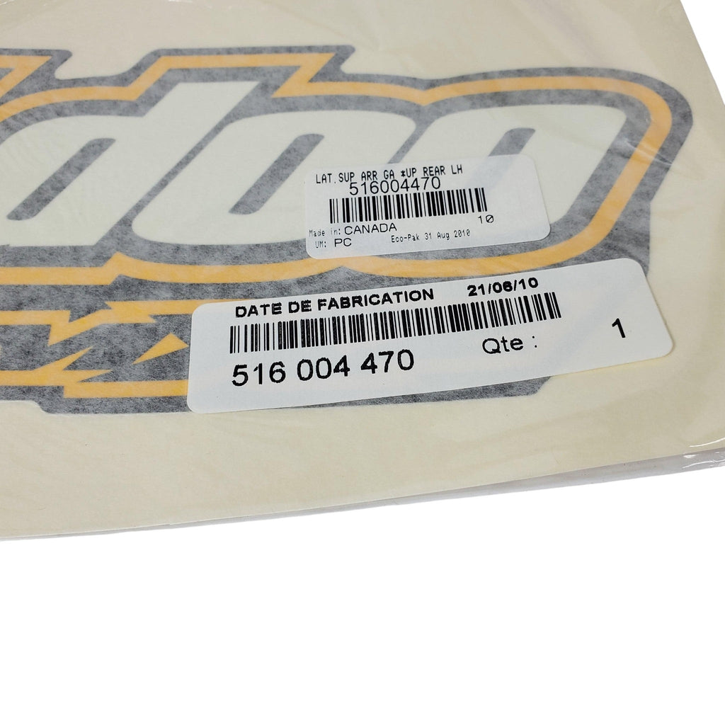 Fits 2011 Ski-Doo MXZ X & TNT XR LH REAR Upper SIDE Decal, OEM Part # 516004470
