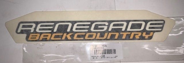 Fits Ski-Doo Renegade SIDE Decal Renegade Backco, OEM Part # 516005166