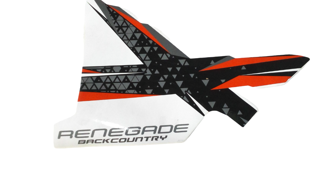 Fits 2016 Ski-Doo RENEGADE 600HO E-TEC / RENEGADE 800R E-TEC LH Side Decal, Backcountry X, OEM Part # 516007248