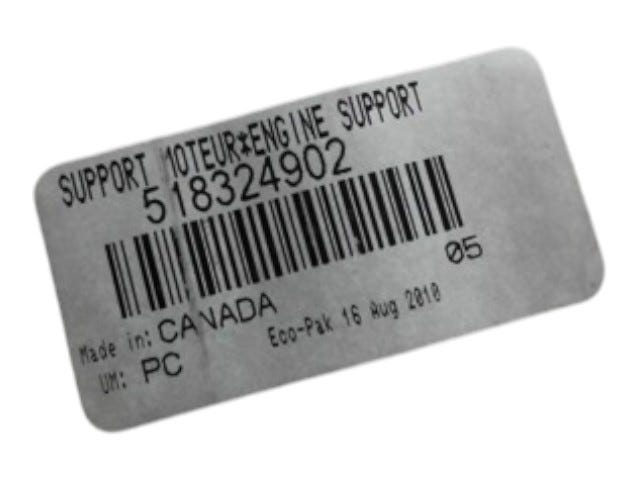 Fits 2008-2009 Ski-Doo Legend Touring / Skandic Tundra LT V800 4-TEC LH REAR Engine Support, OEM Part # 518324902