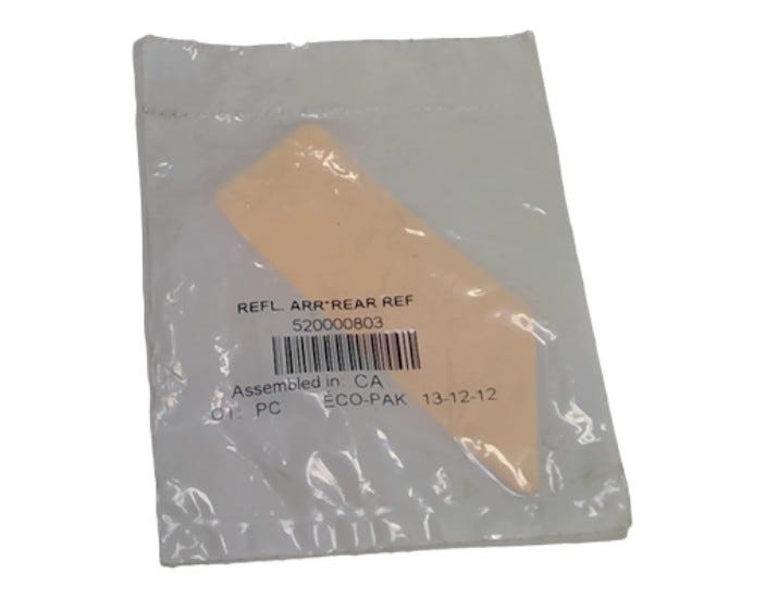 Fits Ski-Doo RH REAR Reflector, Yellow, OEM Part # 520000803