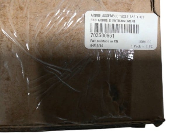 Fits Sea-Doo Sea-Doo Sea-Doo AXLE ASSY KIT, OEM Part # 703500861