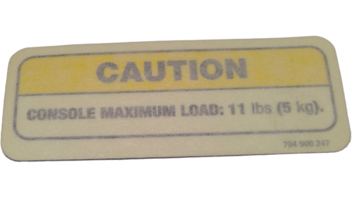Can-Am Caution Decal, Console LOA, OEM Part # 704900247