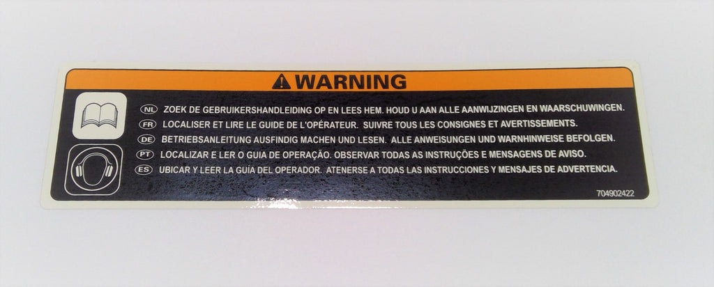 Can-Am Warning Decal, Multilingua, OEM Part # 704902422