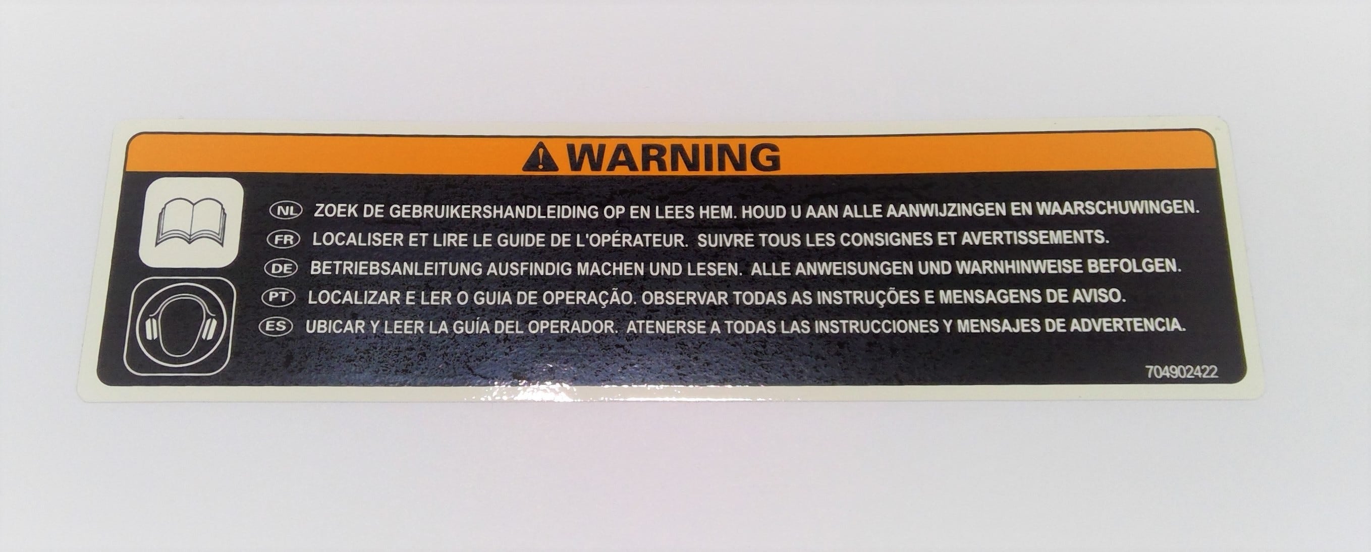 Can-Am Warning Decal, Multilingua, OEM Part # 704902422