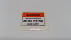 Can-Am Warning Decal, MAX LOAD, OEM Part # 704903109
