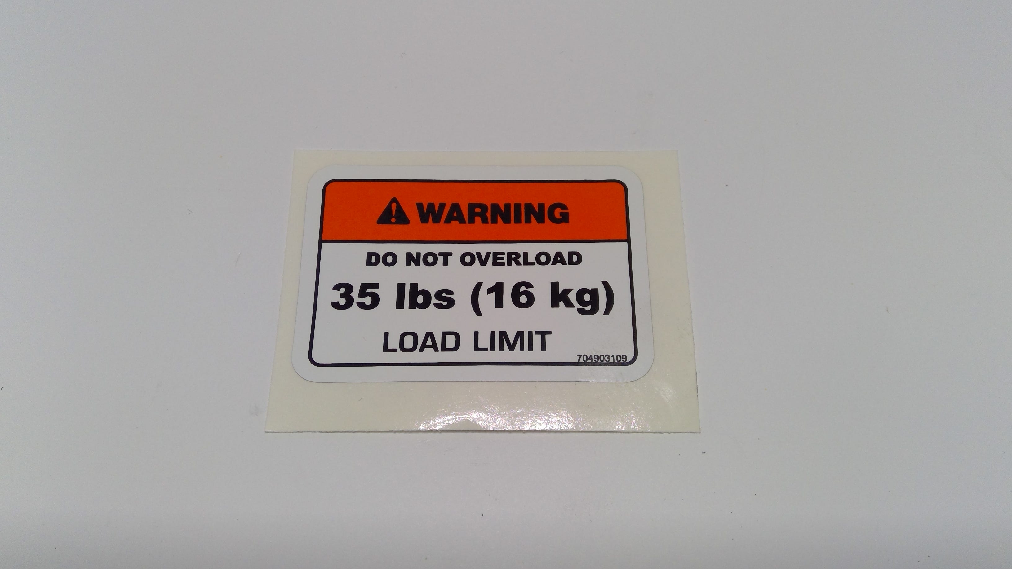Can-Am Warning Decal, MAX LOAD, OEM Part # 704903109