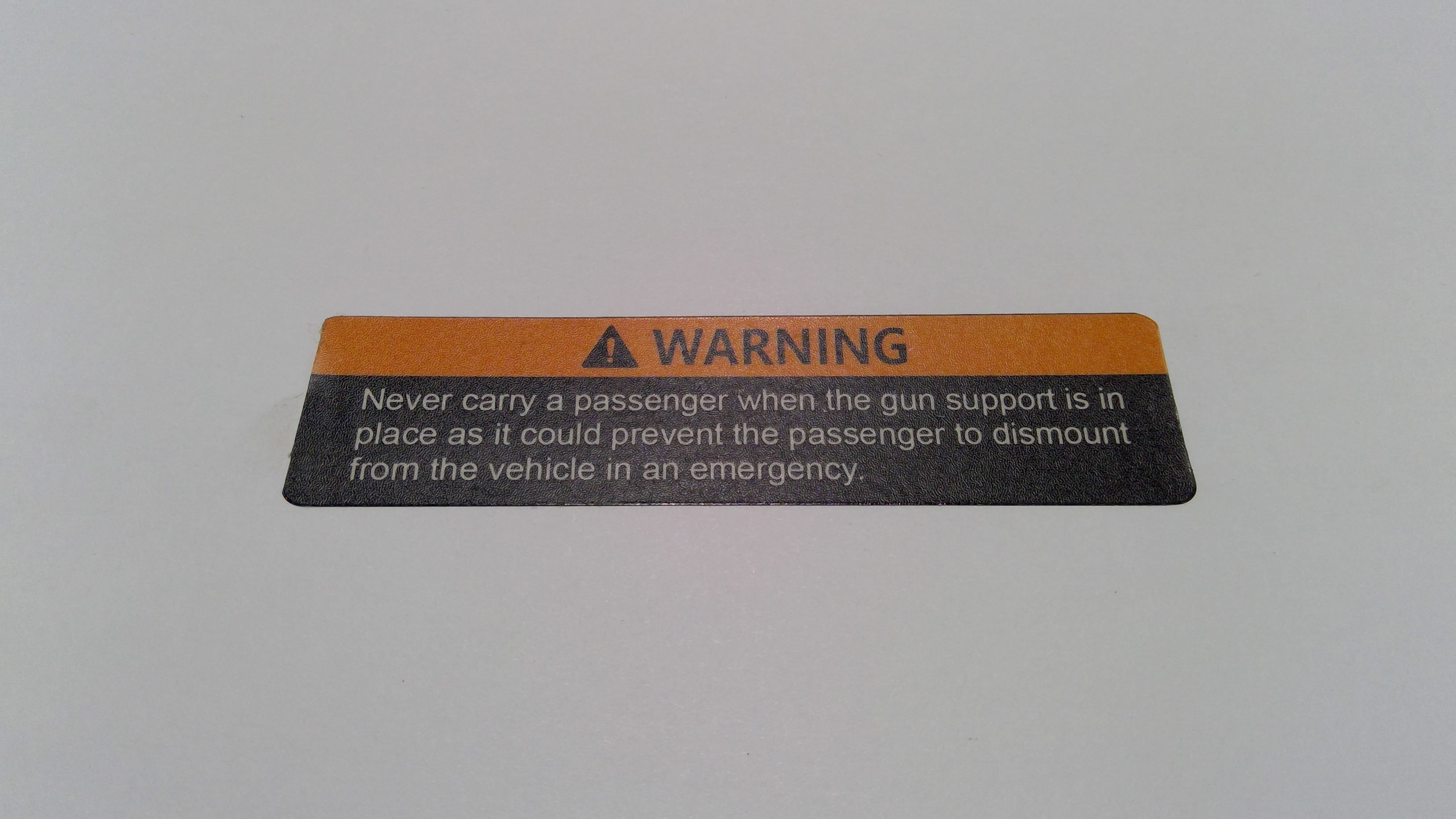 Can-Am Warning Label, OEM Part # 704904094
