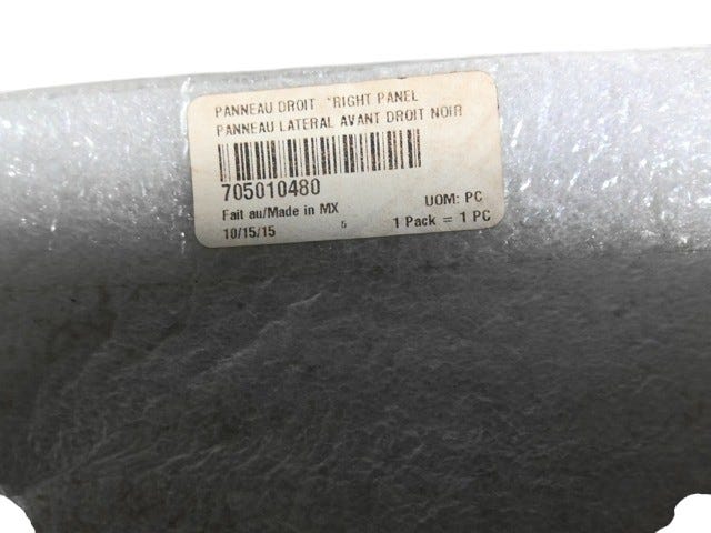 Fits 2016 Can-Am Commander - Commander MAX Panel BODY FR B-160, OEM Part # 705010480