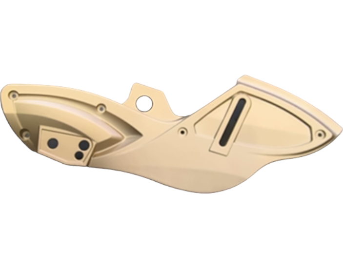 Fits 2018 Can-Am RT LTD SE6 LH Footrest Support Liquid Gold, OEM Part # 705012443