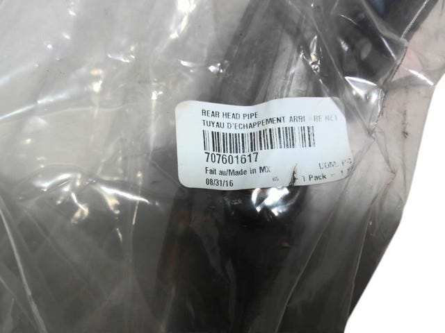 Fits 2015-2016 Can-Am Maverick - Maverick MAX / Maverick 1000_XDS-DPS REAR HEAD PIPE, OEM Part # 707601617