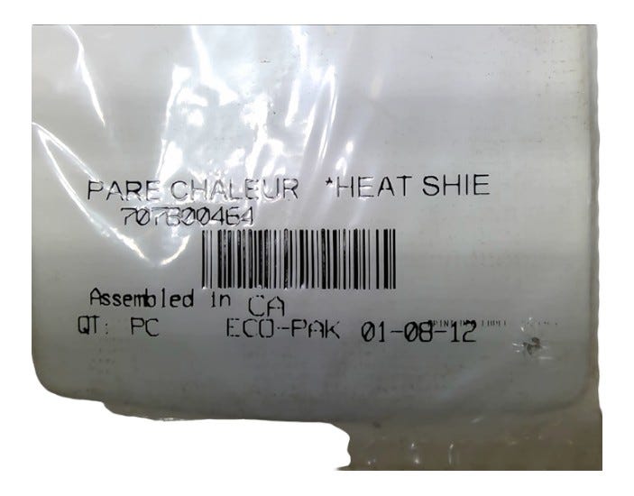 Fits BRP HEAT Shield FOIL, OEM Part # 707800464