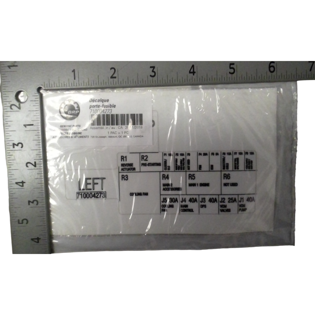 Can-Am Fuseholder Decal, OEM Part # 710004273
