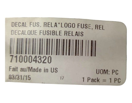 Fits BRP LOGO FUSE, OEM Part # 710004320