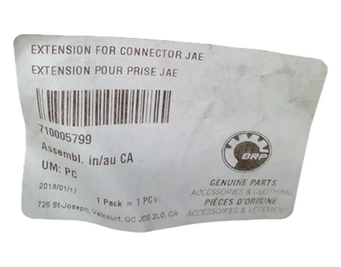 Fits BRP BRP BRP Extension FOR Connector JA, OEM Part # 710005799
