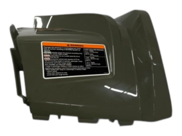 Fits 2016 Can-Am 001 - Outlander L - 450 EFI Squadron Green LH REAR FEN, OEM Part # 715003285