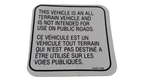 Fits BRP Warning Decal, ROAD, OEM Part # S87518RCB900