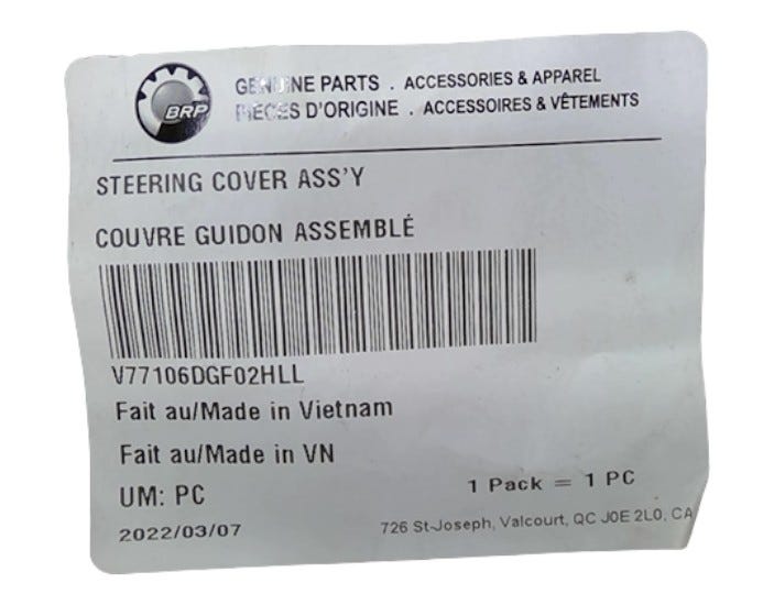 Fits BRP Steering Cover ASM, OEM Part # V77106DGF02HLL