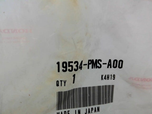 Honda New 2001-2005 Fits Honda Civic Hose C, Pressure Regulator Water Outlet, Part # 19534-PMS-A00