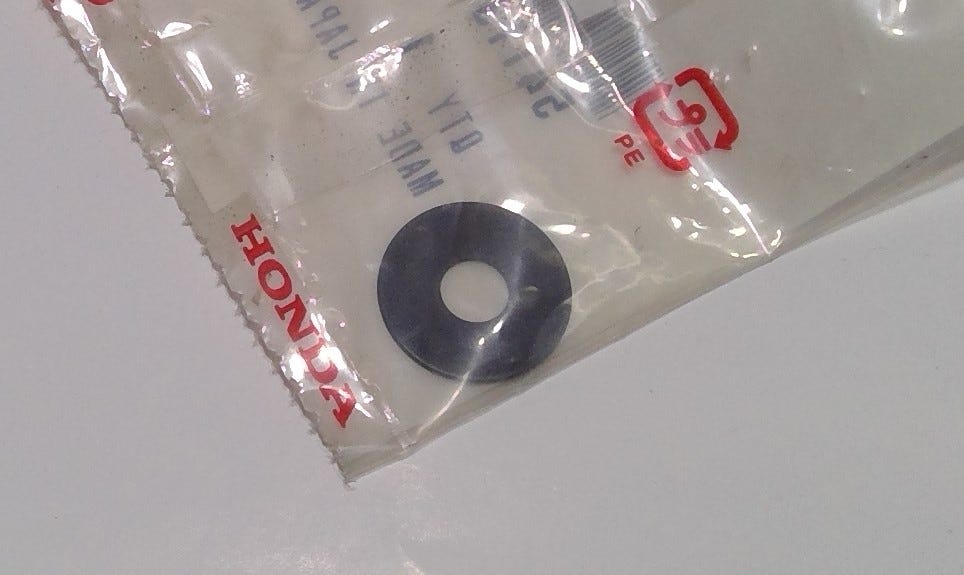 Honda New 2002-2006 Fits Honda CR-V Plain Washer, Part # 54113-S9A-981
