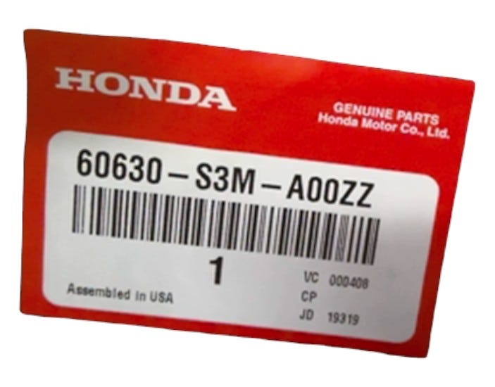 Honda New 1998-2002 Fits Honda Accord Base, Battery, Part # 60630-S3M-A00ZZ