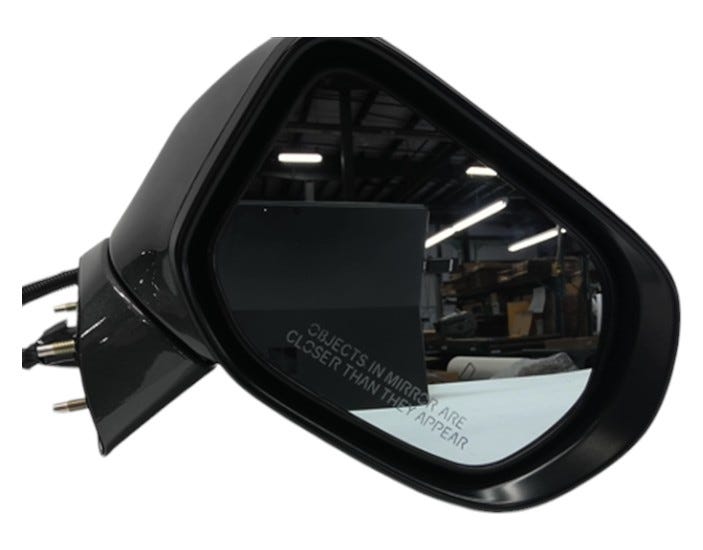 Honda New 2009-2011 Fits Honda Civic Mirror Assembly, Passenger Side Door (Polished Metal Metallic) (R.C.) (Heated), Part # 76200-SNR-C02ZN