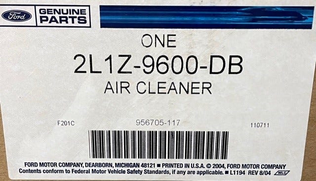 Ford New 2003-2004 Fits Ford Expedition Cleaner Assy - Air, Part # 2L1Z9600DB