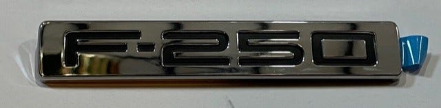 Ford New 2009-2010 Fits Ford F-250 Super Duty Name Plate Base No. 16720f Position Passenger Side/driver Side, Part # 9C3Z16720A
