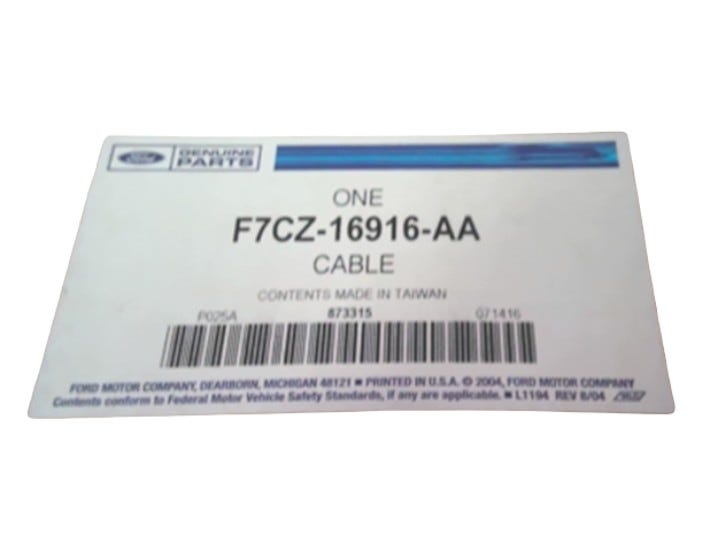 Ford New 1995-2003 Fits Ford / Mercury Escort / Tracer Cable Assy - Control Base No. 16916, Part # F7CZ16916AA