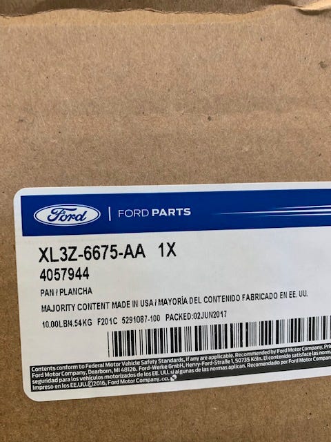 Ford New 1998-2002 Fits Ford / Lincoln / Mercury Brand / Base No. / Manufacturer Part Number Pan Assy - Engine Oil Base No. 6675, Part # XL3Z6675AA