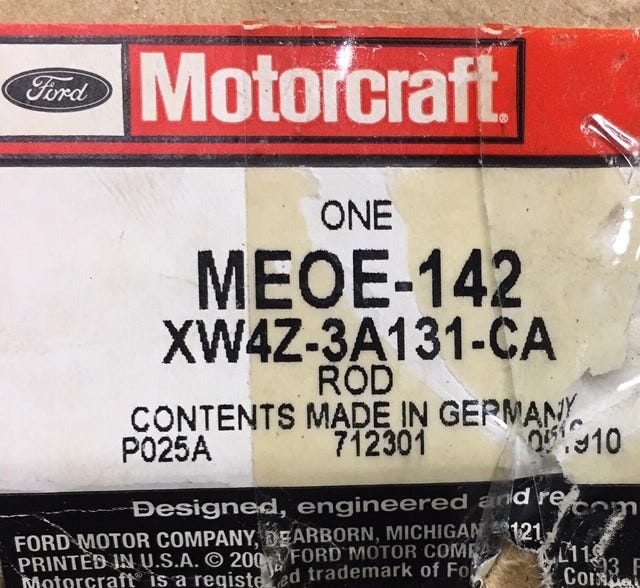 Ford New 2000-2002 Fits Ford / Lincoln Thunderbird / LS Rod Base No. 3a131 Position Driver Side, Part # XW4Z3A131CA