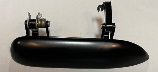 GM New 1995-2001 Fits Chevrolet Impala / Lumina / Monte Carlo Handle Assembly, Rear Side Door Outside Paint to Match, Part # 10260640
