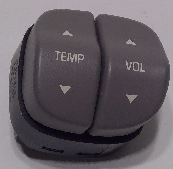 GM New 2000-2003 Fits Buick Lesabre / Park Avenue Switch Asm,radio Control Medium Gray *gray, Part # 12451271