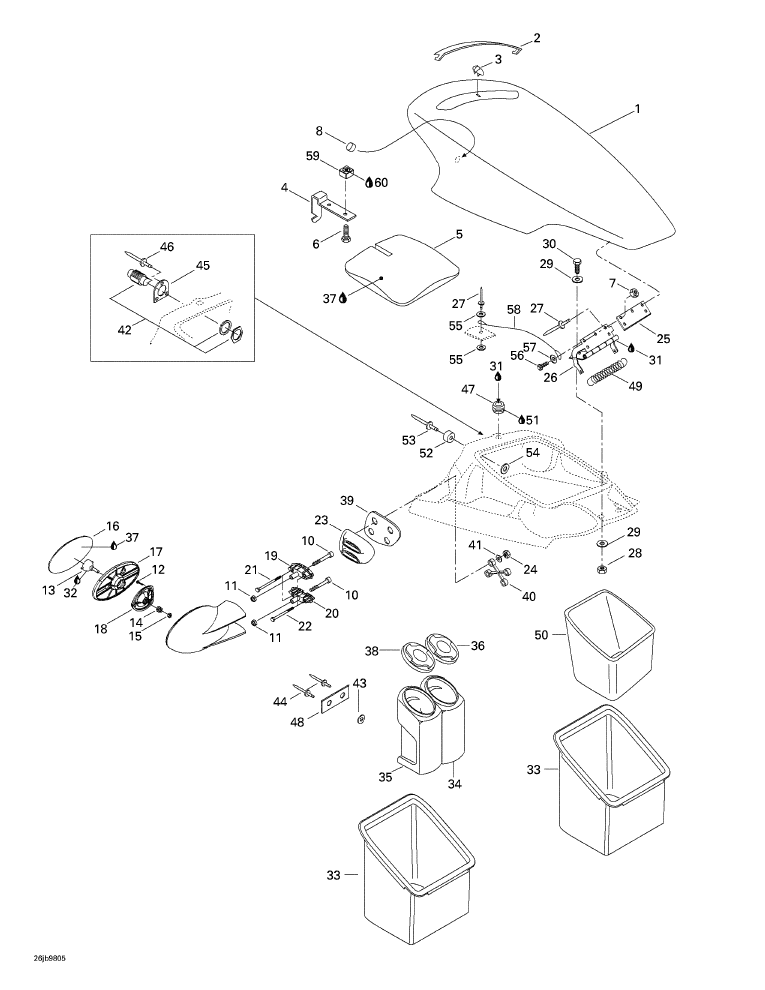 Fits 1998-2004 Sea-Doo Boats Hex. Screw M6 X 90, OEM Part # 207069060