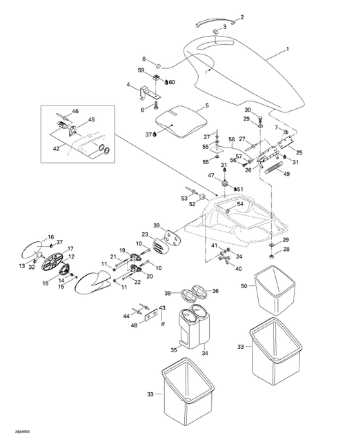 Fits 1998-2004 Sea-Doo Boats Hex. Screw M6 X 90, OEM Part # 207069060