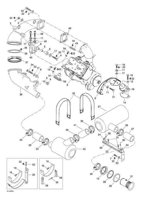 Fits 1999 Sea-Doo Challenger 1800, 5675/5679 / Sportster 1800, 5676/5680 Screw M4.8 X 19, OEM Part # 210641940