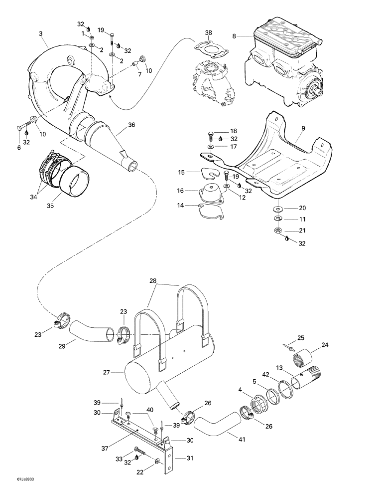 Fits 1999 Sea-Doo Challenger 1800, 5675/5679 / Sportster 1800, 5676/5680 Screw M4.8 X 19, OEM Part # 210641940