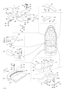 Fits 1997-2004 Sea-Doo Boats Seat Bracket, OEM Part # 204610100