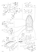 Fits 1997-2004 Sea-Doo Boats Seat Bracket, OEM Part # 204610100