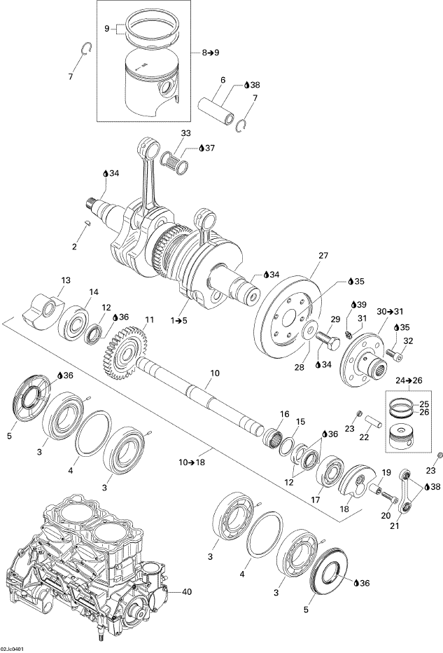 Fits 2000-2007 Sea-Doo Boats Balanced Shaft 947 Ass Y, OEM Part # 420837446