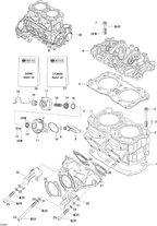 Fits 1998-2007 Sea-Doo Boats Exhaust Manifold Gasket, OEM Part # 420931653