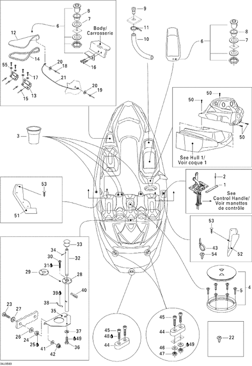 Fits 1996-2012 Sea-Doo Boats Retainer Cable, OEM Part # 204000117