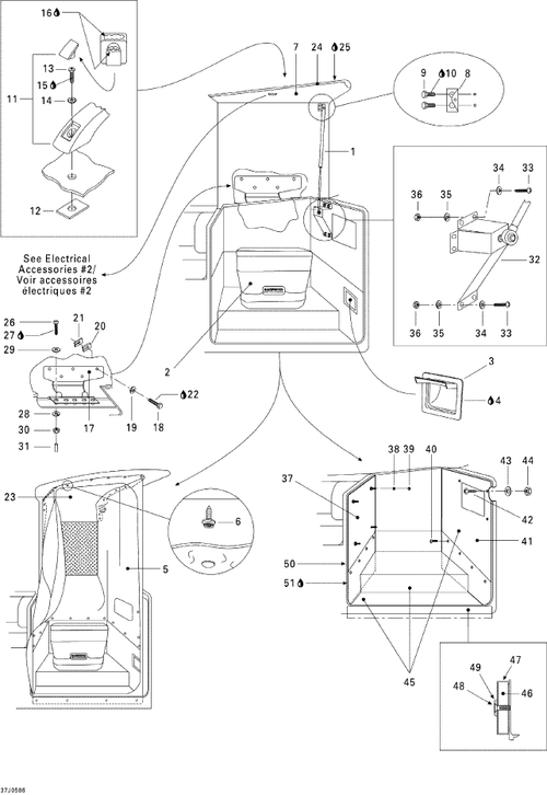 Fits 2000-2012 Sea-Doo Boats Phillips Screw M6 X 35, OEM Part # 208663560