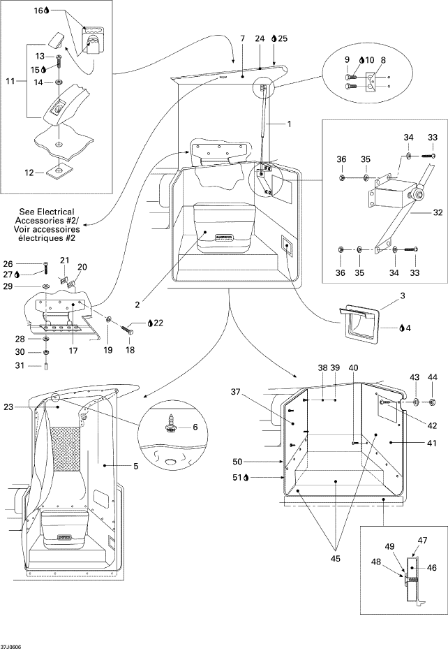 Fits 2000-2012 Sea-Doo Boats Phillips Screw M6 X 35, OEM Part # 208663560