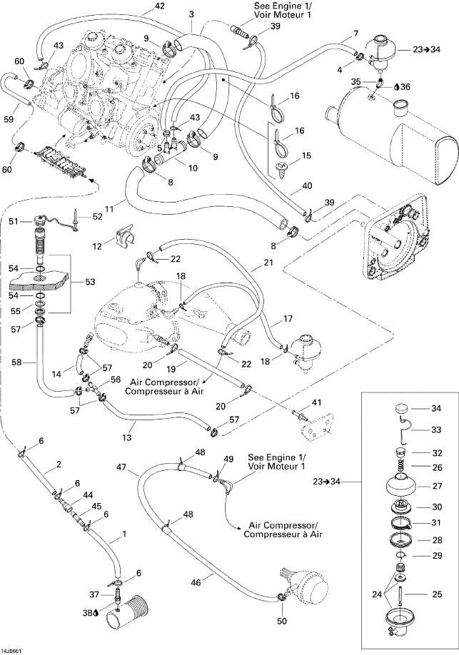 Fits 2000-2007 Sea-Doo Boats Quick Connector, OEM Part # 296000296