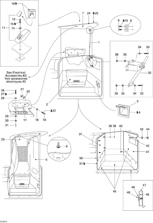 Fits 2000-2012 Sea-Doo Boats Phillips Screw M6 X 35, OEM Part # 208663560